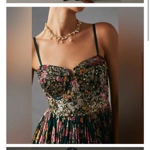 Anthropologie Verb velvet sequin smoked dress